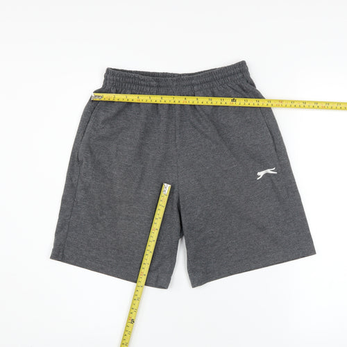 Slazenger Men's Grey Athletic Gym Shorts Size S Elastic Waist