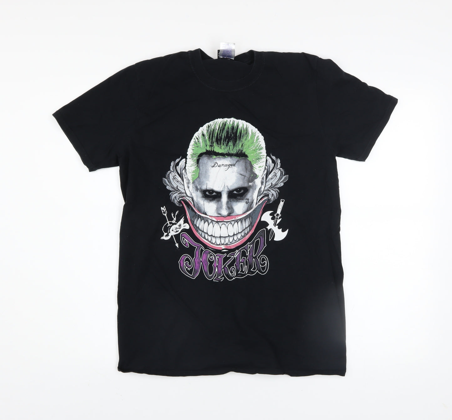 Suicide Squad Men's Black Joker Graphic Print T-Shirt Medium