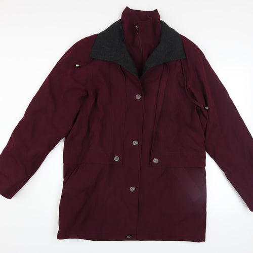 Savannah Women's Red Cotton Mid-Length Coat Size 10