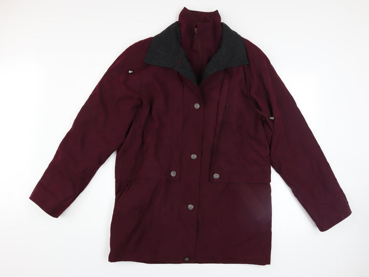 Savannah Women's Red Cotton Mid-Length Coat Size 10