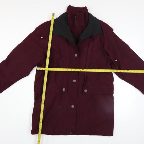 Savannah Women's Red Cotton Mid-Length Coat Size 10