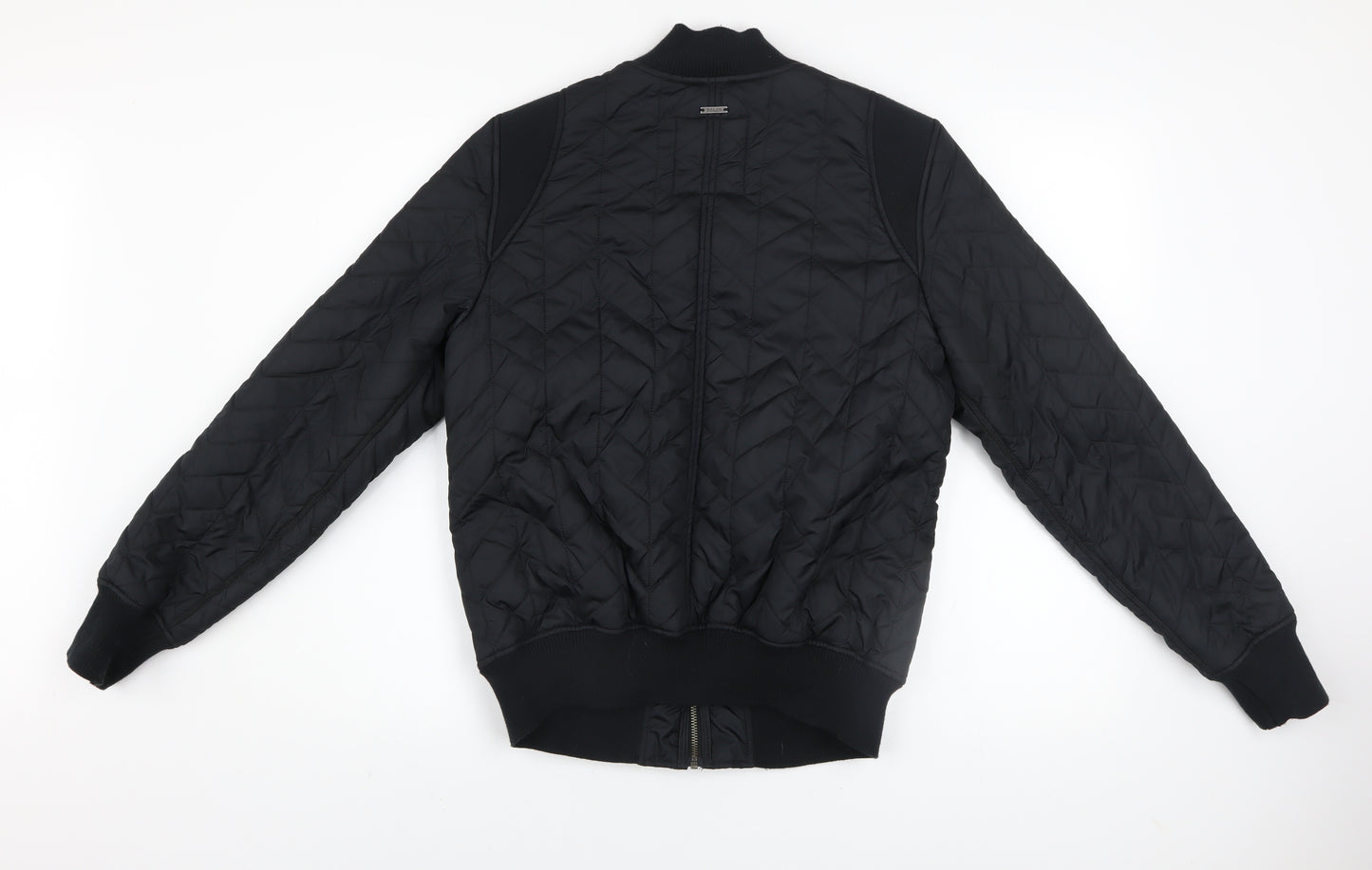 prAna Men's Black Quilted Bomber Jacket Size Small Outdoor Zip Up