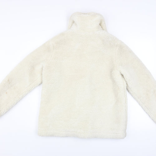 Threadbare Women's Ivory Fleece Button Jacket Size 8