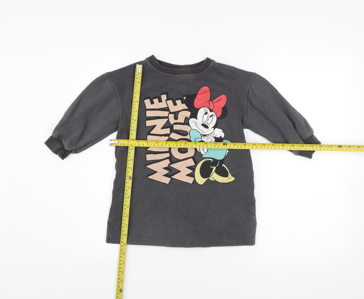 Disney Baby Girls Black Minnie Mouse Graphic Pullover Sweatshirt 2-3 Years