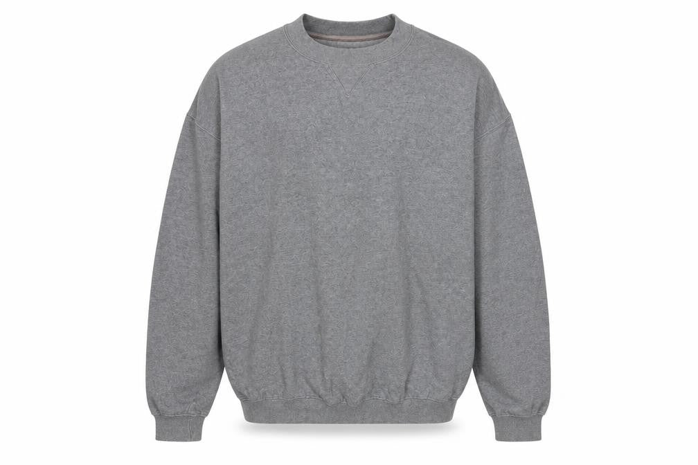 Front view of BHS Men’s Grey Medium Crew Neck Pullover Sweatshirt