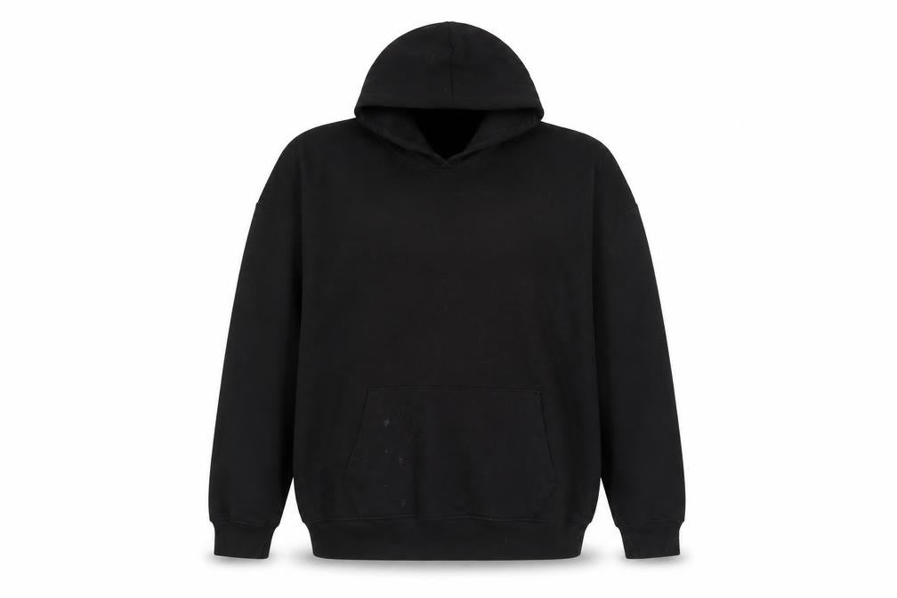 Front view of PRETTYLITTLETHING Women Black Medium Pullover Hoodie Universal Logo