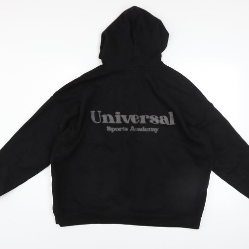 PrettyLittleThing Women Black Medium Pullover Hoodie Universal Logo