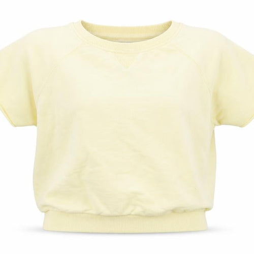 Topshop Women’s Yellow Short Sleeve Basic Crew Neck T-Shirt Size 8