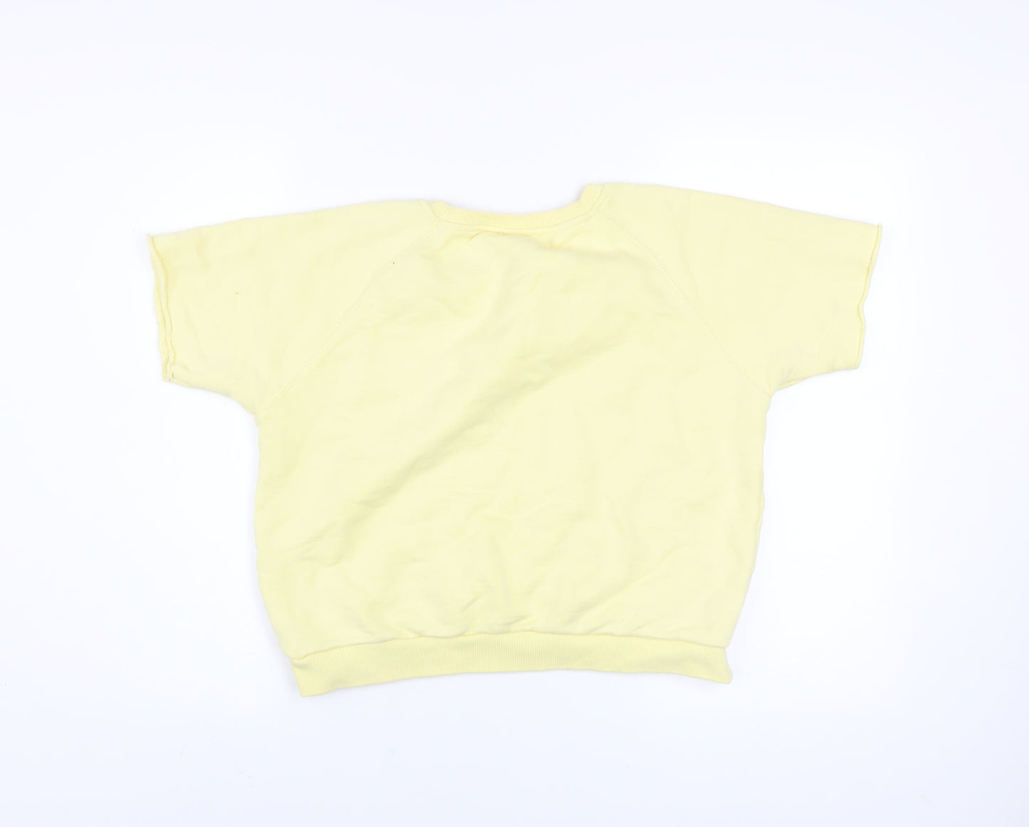 Topshop Women’s Yellow Short Sleeve Basic Crew Neck T-Shirt Size 8
