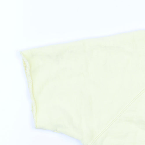 Topshop Women’s Yellow Short Sleeve Basic Crew Neck T-Shirt Size 8