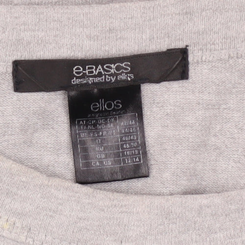 Ellos Women Grey & Light Blue Raglan Pullover Sweatshirt Size 18/19