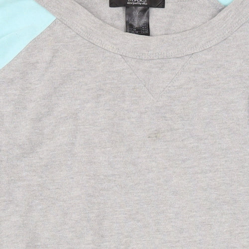 Ellos Women Grey & Light Blue Raglan Pullover Sweatshirt Size 18/19