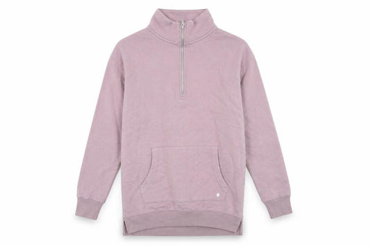 Front view of Next women’s pink 1/4 zip pullover sweatshirt size small