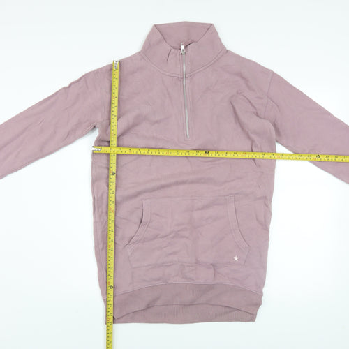 Next Womens Pink 1/4 Zip Pullover Sweatshirt Size Small
