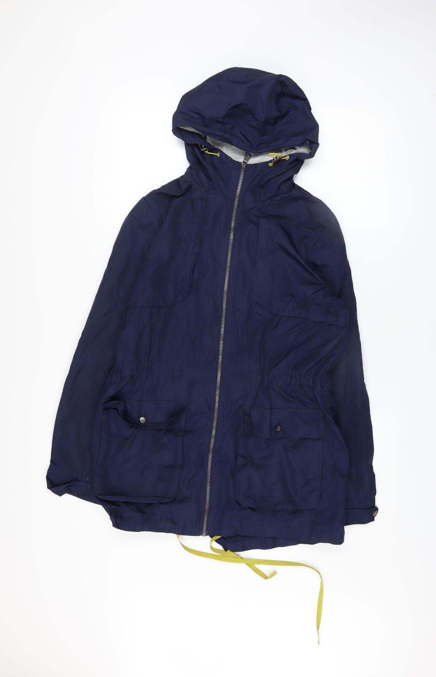 Next Womens Blue Hooded Parka Jacket Size 12 Polyester