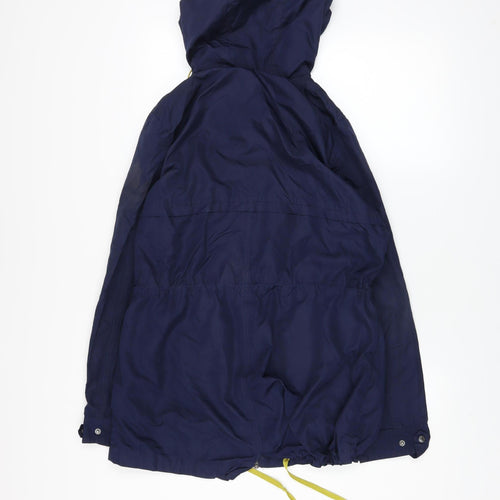 Next Womens Blue Hooded Parka Jacket Size 12 Polyester