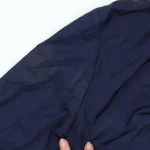 Next Womens Blue Hooded Parka Jacket Size 12 Polyester