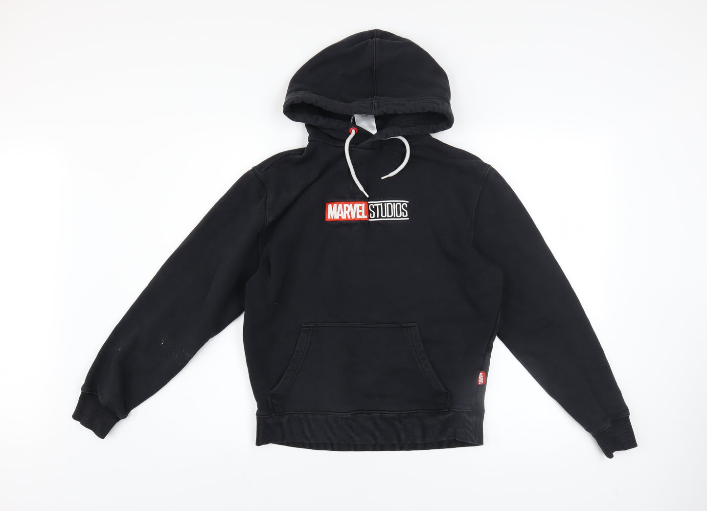 Marvel Boys Black XS Pullover Hoodie with Logo Print