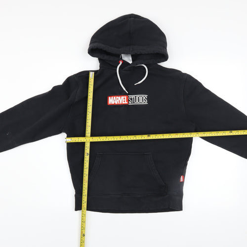 Marvel Boys Black XS Pullover Hoodie with Logo Print