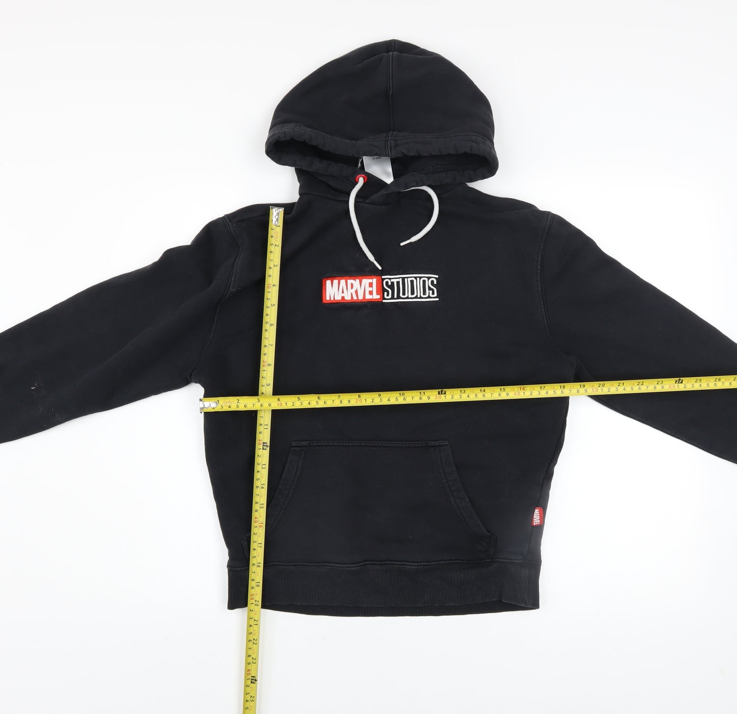 Marvel Boys Black XS Pullover Hoodie with Logo Print