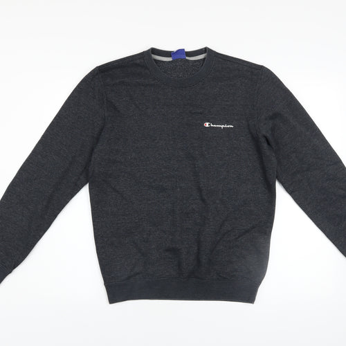Champion Men's Dark Grey Crew Neck Sweatshirt XS Cotton Blend