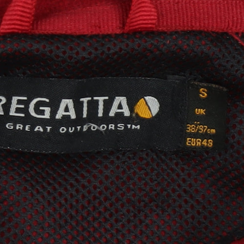 Regatta Men’s Red Waterproof Hooded Rain Jacket Size S Hiking Outdoor