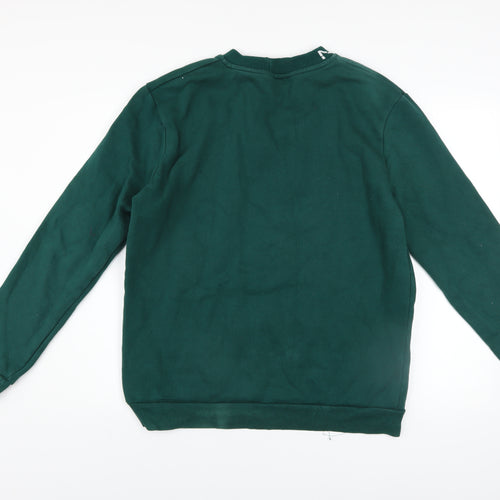 boohooMAN Men's Green Logo Pullover Sweatshirt Size L