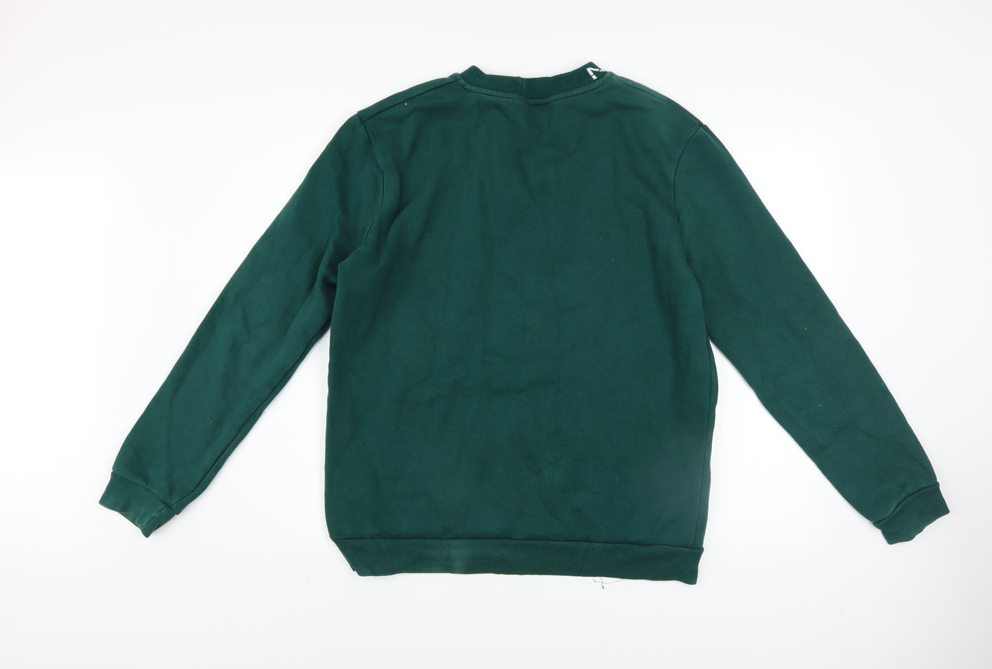 boohooMAN Men's Green Logo Pullover Sweatshirt Size L