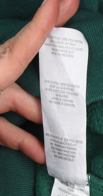 boohooMAN Men's Green Logo Pullover Sweatshirt Size L