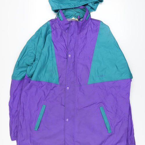 Stormtite Men's Multicoloured 2XL 90s Hooded Nylon Windbreaker Jacket