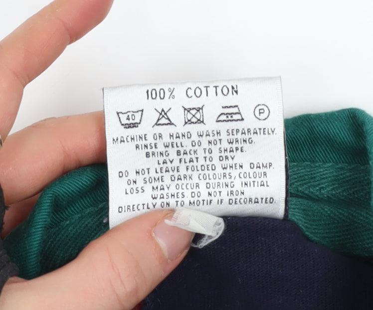 Front Row Men's Multicoloured Rugby Shirt Size M Cotton Long Sleeve