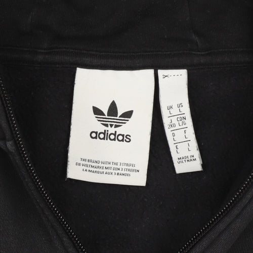 Adidas Men’s Blue & Black 1/2 Zip Hoodie Size L Sports Style