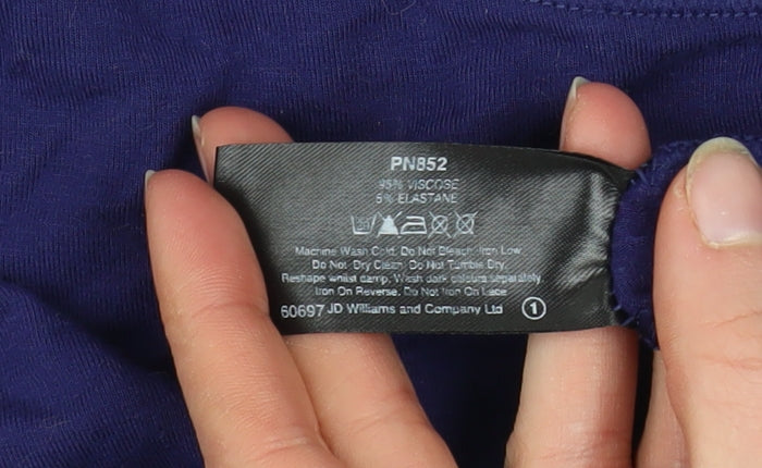 Pretty Secrets Womens Blue Lace Long Sleeve Plus Size Tunic Blouse UK 28/30