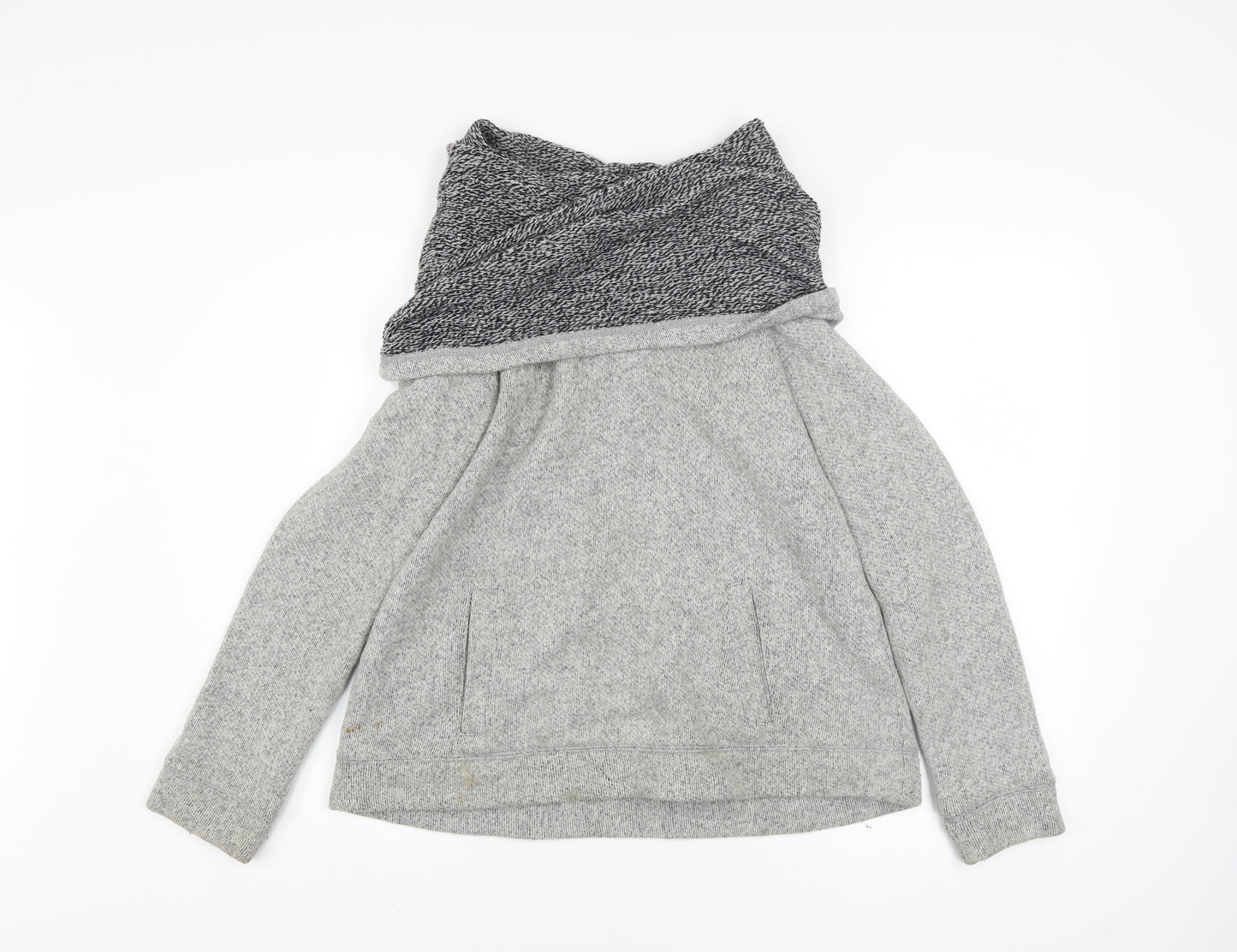 J.Crew Women's Grey Cowl Neck Pullover Sweatshirt Size M Wool Blend
