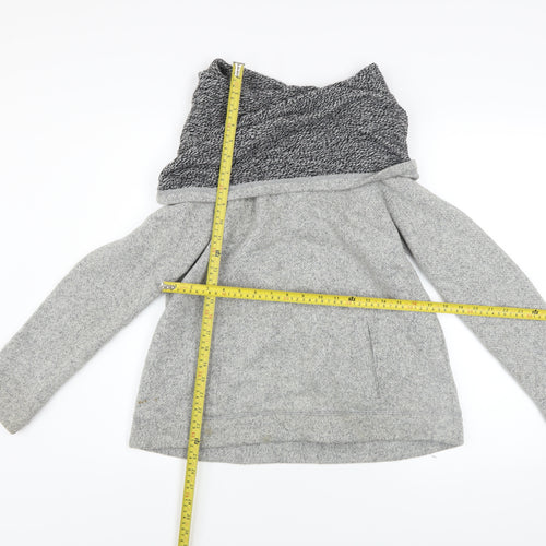 J.Crew Women's Grey Cowl Neck Pullover Sweatshirt Size M Wool Blend