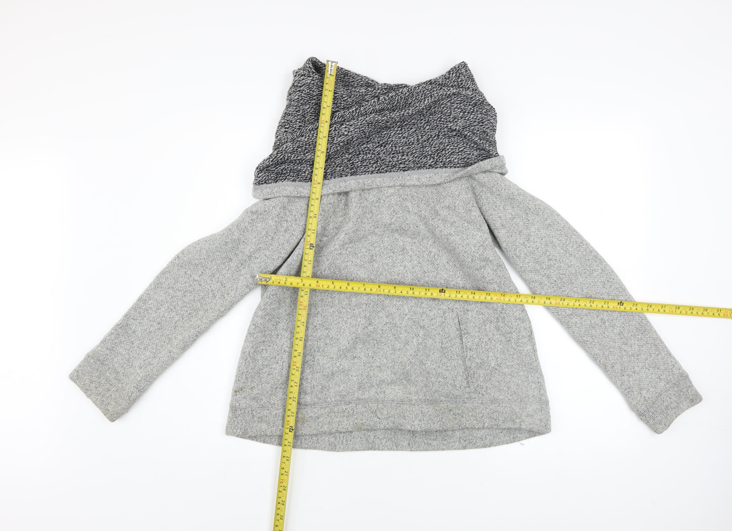J.Crew Women's Grey Cowl Neck Pullover Sweatshirt Size M Wool Blend