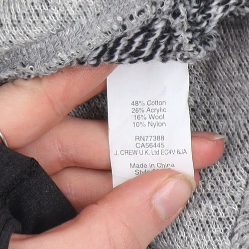 J.Crew Women's Grey Cowl Neck Pullover Sweatshirt Size M Wool Blend