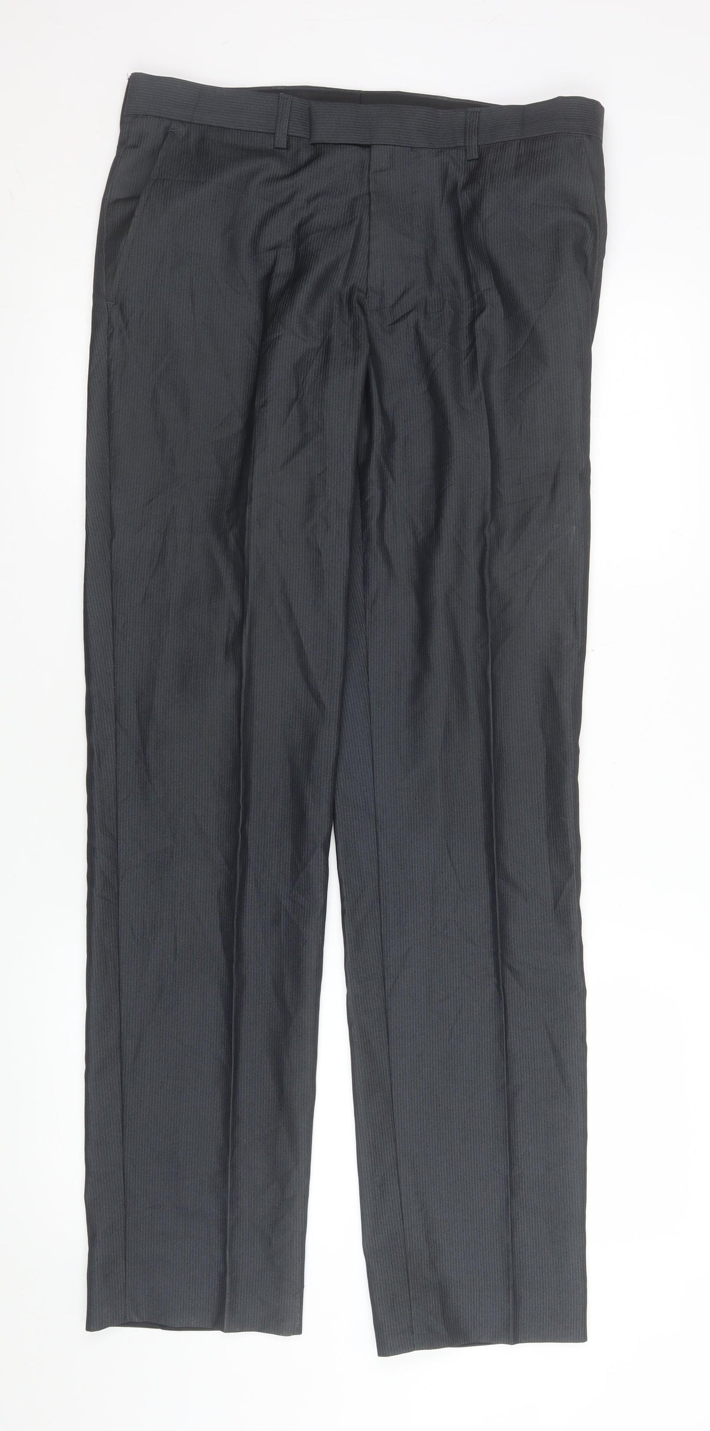 Marks and Spencer Men’s Grey 32W 33L Dress Pants Regular Fit