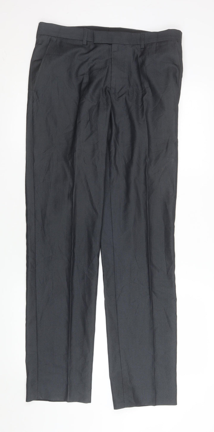 Marks and Spencer Men’s Grey 32W 33L Dress Pants Regular Fit