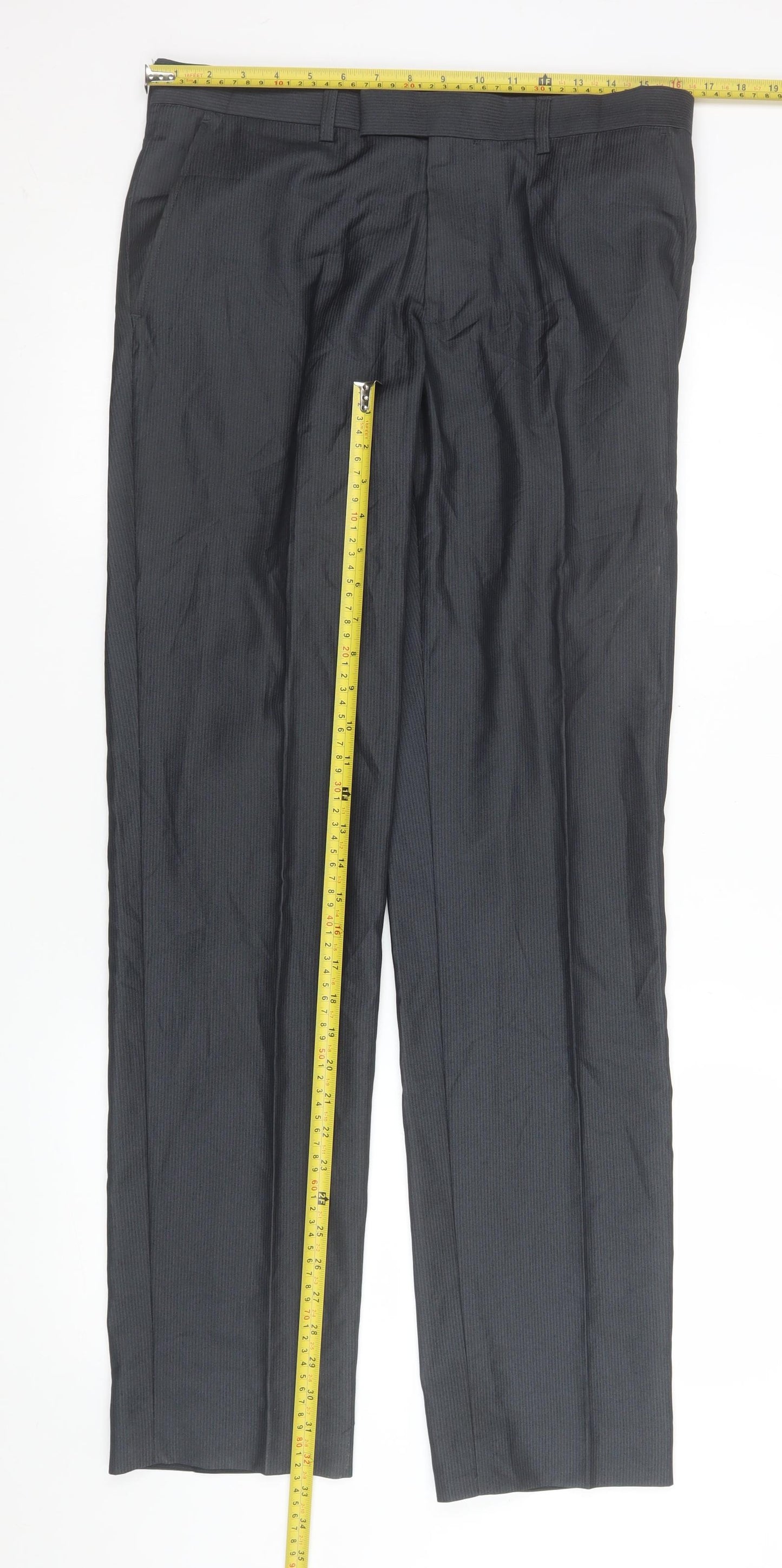 Marks and Spencer Men’s Grey 32W 33L Dress Pants Regular Fit