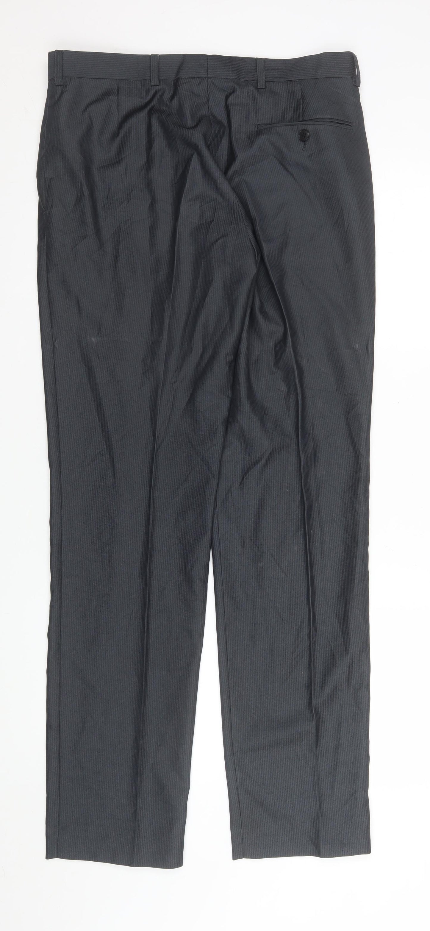 Marks and Spencer Men’s Grey 32W 33L Dress Pants Regular Fit