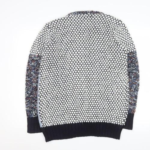 Cotton Traders Womens Multicoloured Size 12 Chunky Knit Cardigan