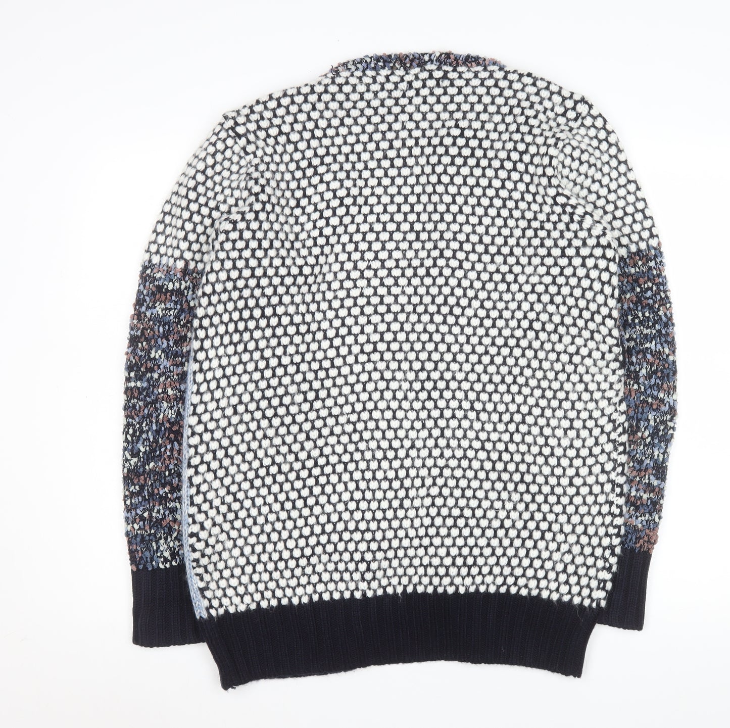 Cotton Traders Womens Multicoloured Size 12 Chunky Knit Cardigan