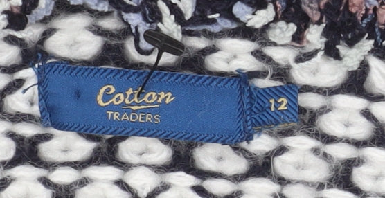 Cotton Traders Womens Multicoloured Size 12 Chunky Knit Cardigan