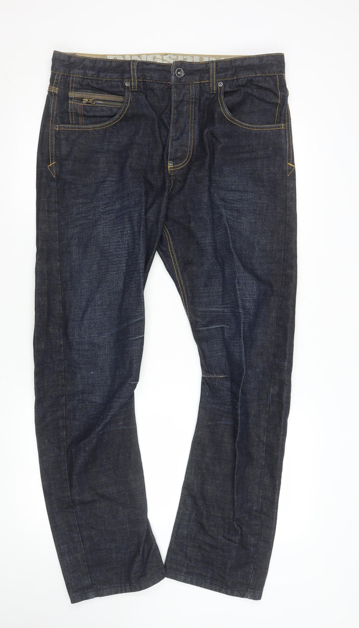 Ringspun Women’s Blue 34 Straight Denim Jeans 100% Cotton
