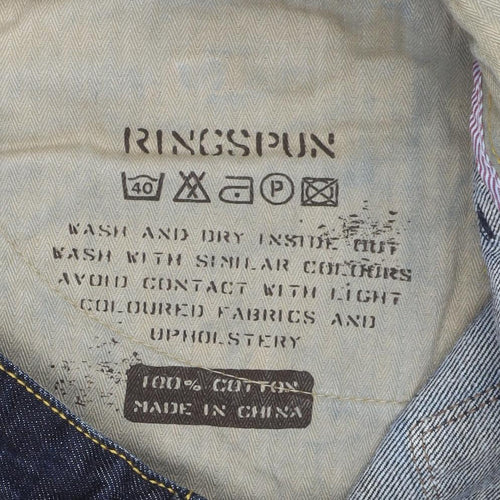 Ringspun Women’s Blue 34 Straight Denim Jeans 100% Cotton