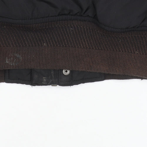 Tommy Jeans Men's Black Fur Hooded Bomber Jacket Size S Winter Coat