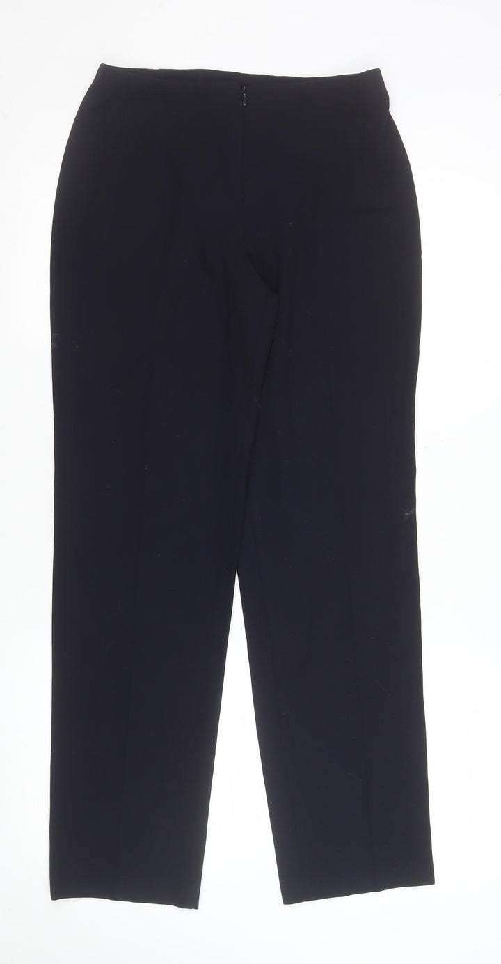 Marks and Spencer Women’s Blue Size 8 Straight Leg Stretch Trousers