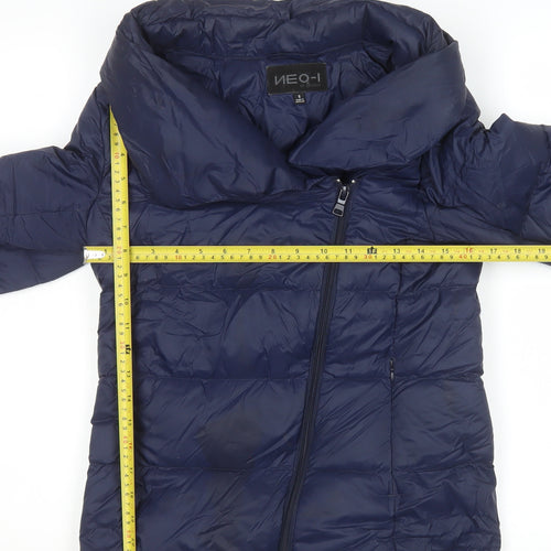 NEO-I by Orobos Women's Blue Puffer Jacket Size S Quilted Down