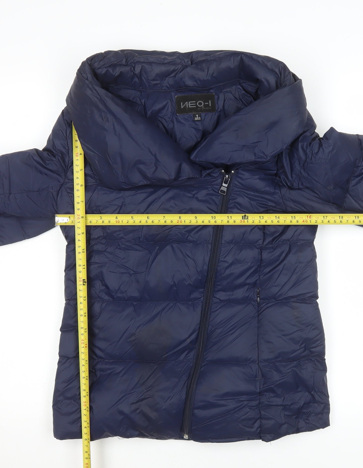 NEO-I by Orobos Women's Blue Puffer Jacket Size S Quilted Down